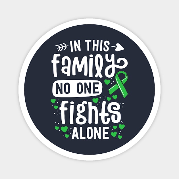 In This Family No One Fights Alone Mental Health Awareness Magnet by 14thFloorApparel